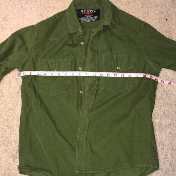 Western Dark Green Button Down Top M - Picture 6 of 9